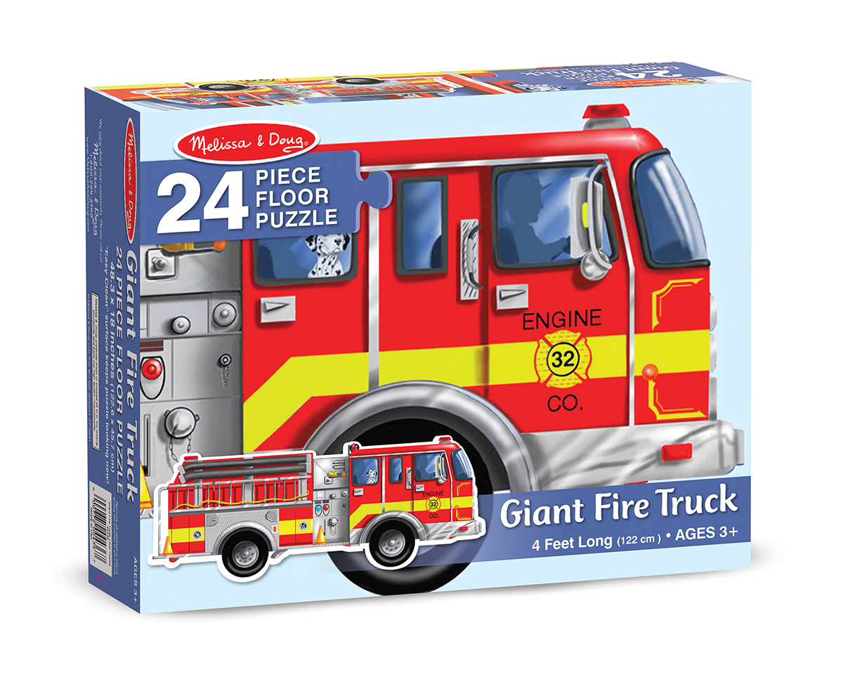 Напольный пазл - Пожарная машина, 24 элемента  